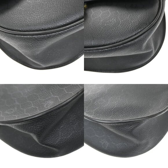 CHRISTIAN DIOR Logo Honeycomb Shoulder Bag PVC Leather Black GHW France 38YH770 - Picture 7 of 14